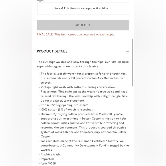 Madewell superwide-leg jeans in Ahern wash - Picture 6 of 6